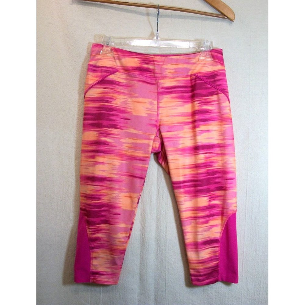 Avia leggings women's size medium, pink and orange print
